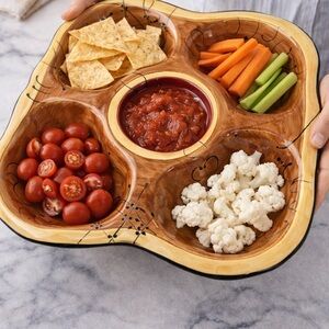 Ambiance Collections Nanette Vacher 5-Section‎ Chip & Dip Tray
